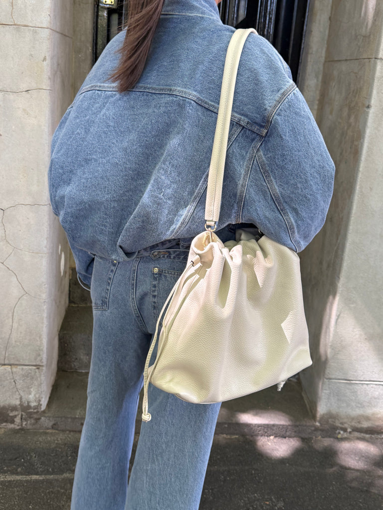 Scarlett Scrunch Bag - Cream