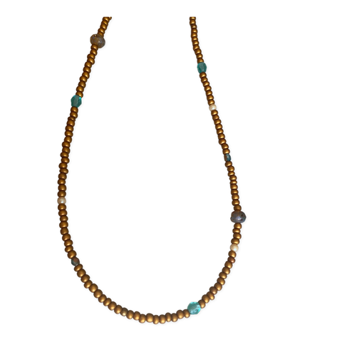 TEMPLE COLLECTION - PEARL NECKLACE COBALT