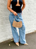 Bella Suede Stud Bag  - Camel