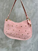 Bella Suede Stud Bag  - Pink