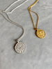 ZOE EVIL EYE COIN NECKLACE - Silver