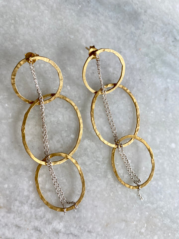 FRANCESCA EARRING - GOLD/SILVER